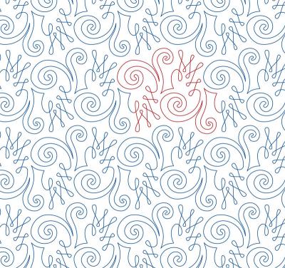 Noodle Doodle DIGITAL Longarm Quilting Pantograph Design by Melissa Kelley