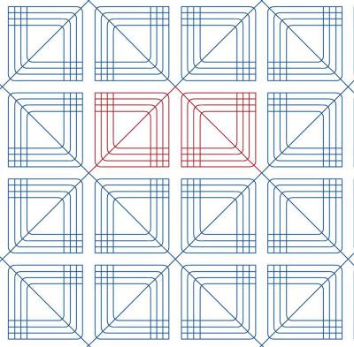 Plaid DIGITAL Longarm Quilting Pantograph Design by Melissa Kelley