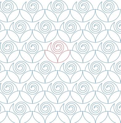 Swirl Pod DIGITAL Longarm Quilting Pantograph Design by Melissa Kelley