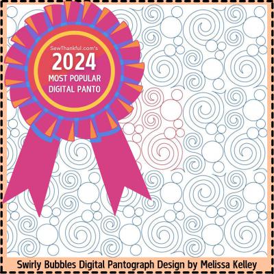 Swirly Bubbles DIGITAL Longarm Quilting Pantograph Design by Melissa Kelley