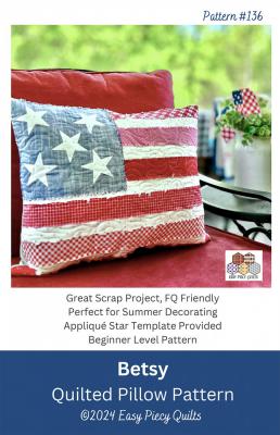 Betsy Quilted Pillow sewing pattern from Easy Piecy Quilts