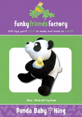 Panda Baby Ning soft toy sewing pattern Funky Friends Factory