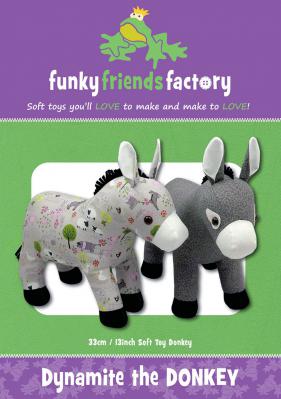 Dynamite The Donkey soft toy sewing pattern Funky Friends Factory