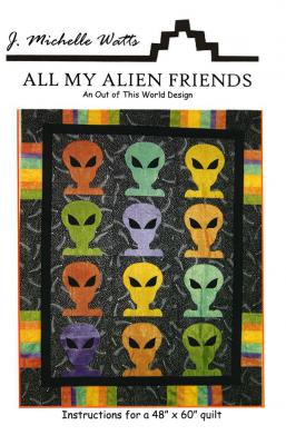 Digital - All My Alien Friends PDF quilt sewing pattern from J. Michelle Watts Designs