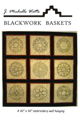 Digital - Blackwork Baskets PDF Embroidery sewing pattern from J. Michelle Watts Designs