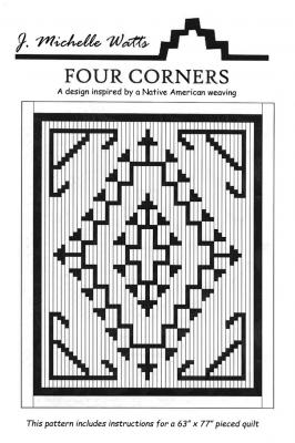 Digital - Four Corners PDF quilt sewing pattern from J. Michelle Watts Designs