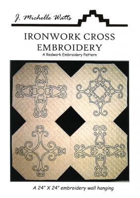 Digital - Ironwork Cross Embroidery PDF sewing pattern from J. Michelle Watts Designs