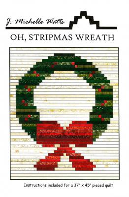 FALL SPOTLIGHT SPECIAL - expires 10/31/2024 - DIGITAL - Oh Stripmas Wreath PDF quilt sewing pattern from J. Michelle Watts Designs