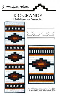 Digital - Rio Grande Table Runner PDF quilted table runner and place mat sewing pattern from J. Michelle Watts Designs