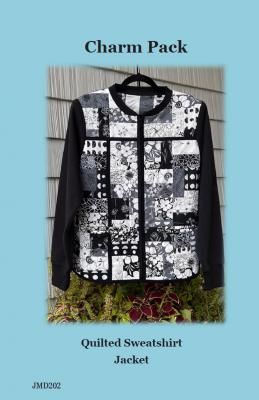 Digital - Charm Pack Quilted Sweatshirt Jacket PDF sewing pattern from J. Minnis Designs