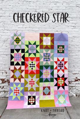 Checkered Star quilt sewing pattern from Knot + Thread Designs