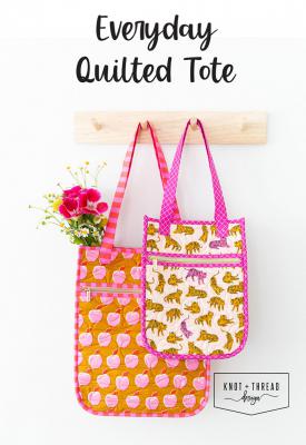 Everyday Quilted Tote sewing pattern from Knot + Thread Designs