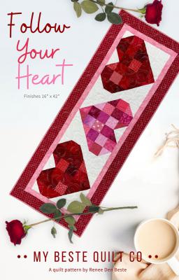 Follow Your Heart table runner sewing pattern from My Beste Quilt Co.