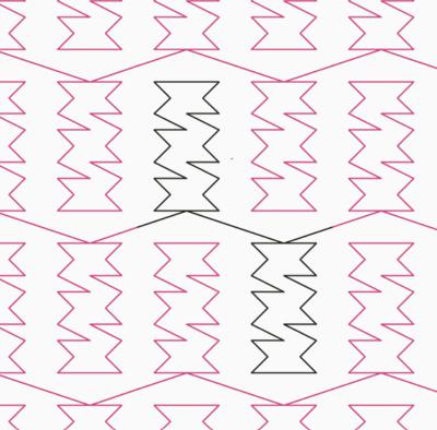 Ziggity Zag DIGITAL Longarm Quilting Pantograph Design by Oh Sew Kute