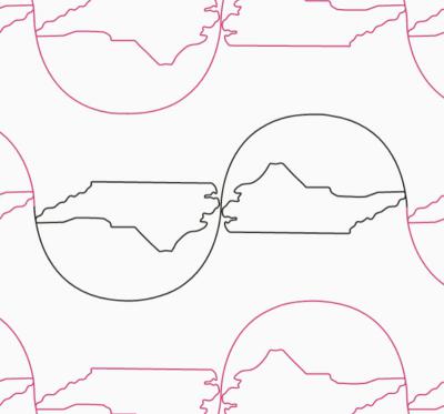 North Carolina DIGITAL Longarm Quilting Pantograph Design by Oh Sew Kute