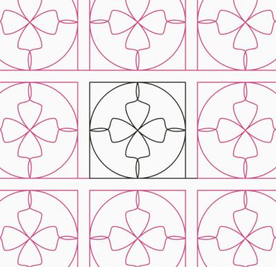 Sand Dollar Tile DIGITAL Longarm Quilting Pantograph Design by Oh Sew Kute