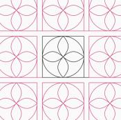 Flower Power Tile DIGITAL Longarm Quilting Pantograph Design by Oh Sew Kute