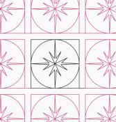 Inward Arrows Tile DIGITAL Longarm Quilting Pantograph Design by Oh Sew Kute