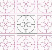 Sand Dollar Tile DIGITAL Longarm Quilting Pantograph Design by Oh Sew Kute