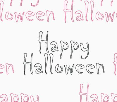 Happy Halloween Motif Letters DIGITAL Longarm Quilting Pantograph Design by Oh Sew Kute