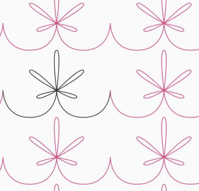 Simply Floral DIGITAL Longarm Quilting Pantograph Design by Oh Sew Kute