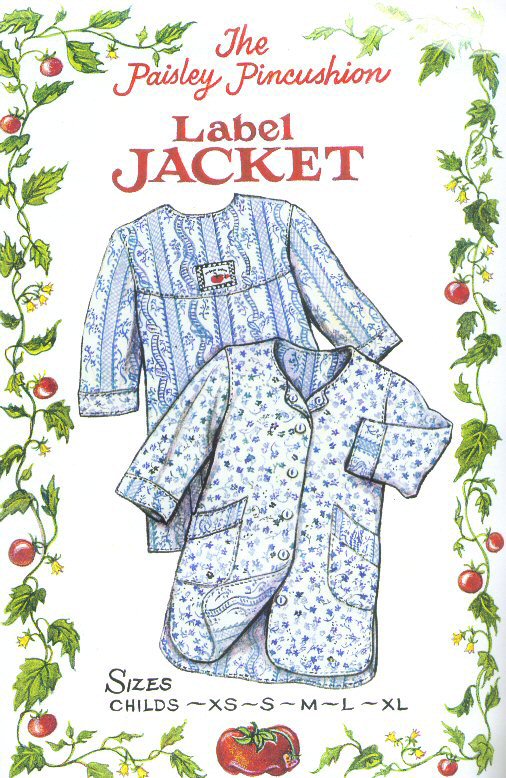 CLOSEOUT - Label Jacket sewing pattern from Paisley Pincushion