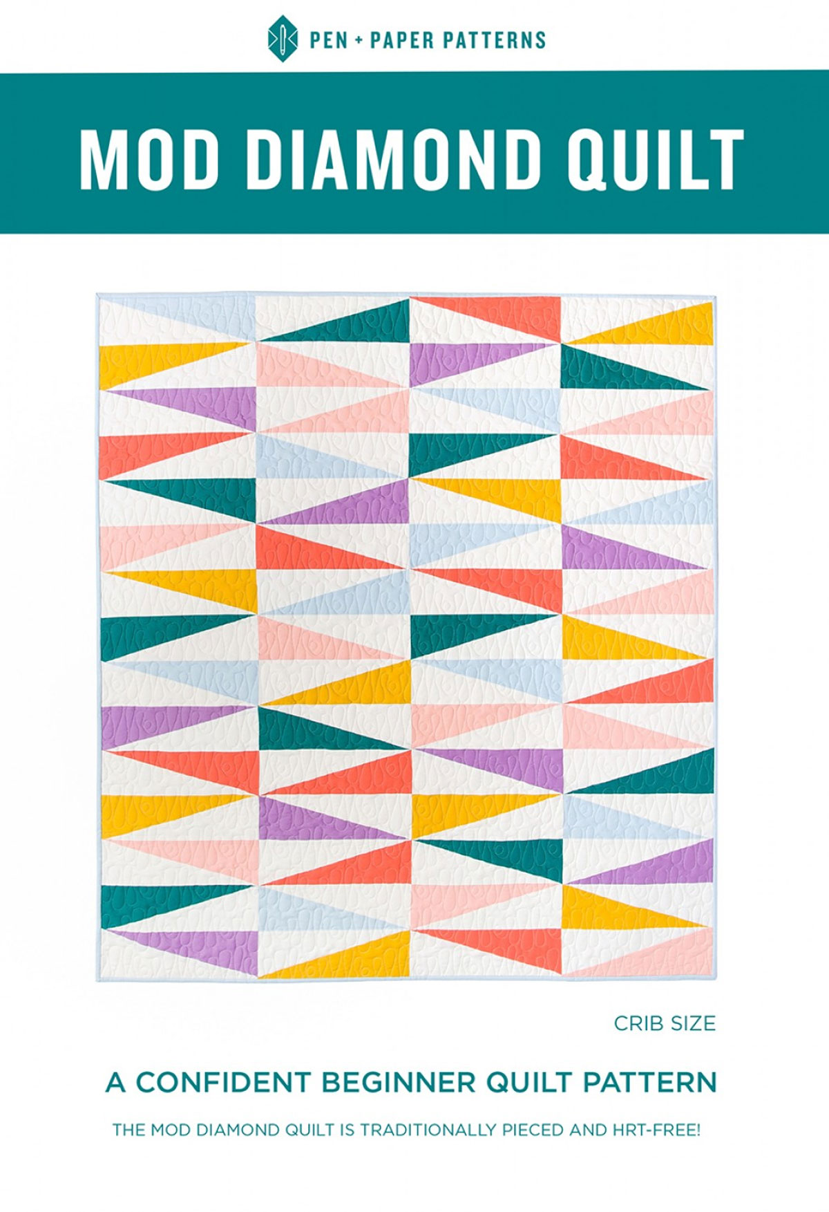 Mod-Diamond-quilt-sewing-pattern-from-Pen-plus-paper-patterns-front image