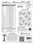 Sunflower Illusions 2023 quilt sewing pattern from Quiltworx and Judy Niemeyer 1