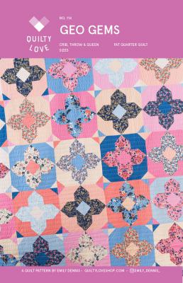 Digital - Geo Gems PDF quilt sewing pattern from Quilty Love