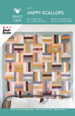 Digital - Happy Scallops PDF quilt sewing pattern from Quilty Love