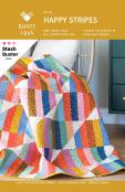 Digital - Happy Stripes PDF quilt sewing pattern from Quilty Love