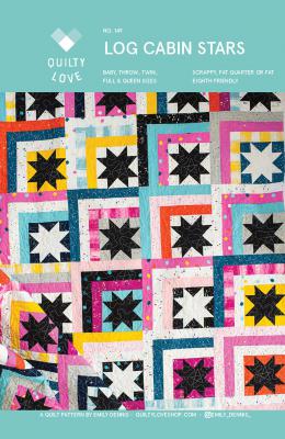 Digital - Log Cabin Stars PDF quilt sewing pattern from Quilty Love