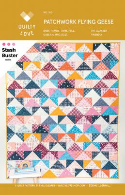 Digital - Patchwork Flying Geese PDF quilt sewing pattern from Quilty Love