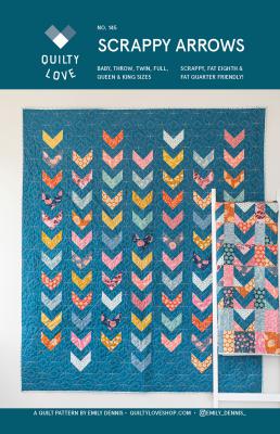 Digital - Scrappy Arrows PDF quilt sewing pattern from Quilty Love