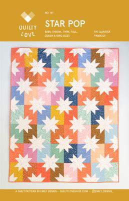 Digital - Star Pop PDF quilt sewing pattern from Quilty Love