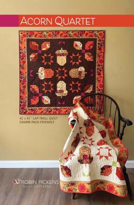 Acorn Quartet quilt sewing pattern from Robin Pickens