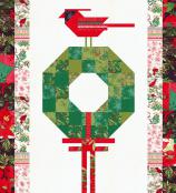 INVENTORY REDUCTION - Cardinal's Christmas Wreath quilt sewing pattern from Robin Pickens 2