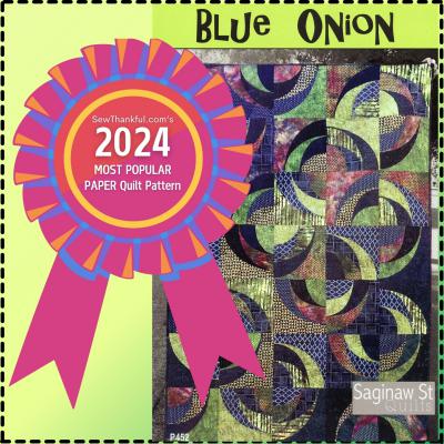 Blue Onion quilt sewing pattern from Saginaw St Quilts