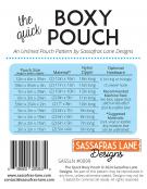 The Quick Boxy Pouch sewing pattern from Sassafras Lane Designs 1