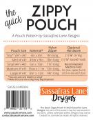 The Quick Zippy Pouch sewing pattern from Sassafras Lane Designs 1