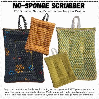 CHRISTMAS GIFT JINGLE BELL SPECIAL - ENDS at 11:59PM ET on 12/28/2024 - Digital - NO-Sponge Scrubber PDF sewing pattern from Sew TracyLee Designs