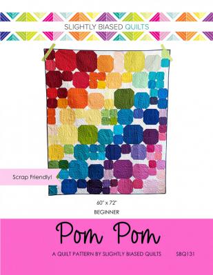 Pom Pom quilt sewing pattern from Slightly Biased Quilts