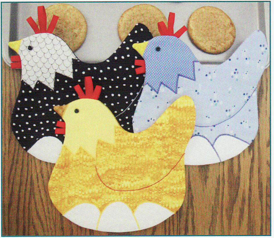 Vintage Pot Holders 4 Kitchen Embroidered Textiles 1950's Chicken Cute  Cottage