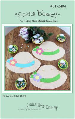 Easter Bonnet place mats & decorations sewing pattern by Susie C. Shore Designs