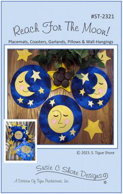 Reach For The Moon Placemats, Coasters, Garlands, Pillows & Wall-hangings sewing pattern by Susie C. Shore Designs