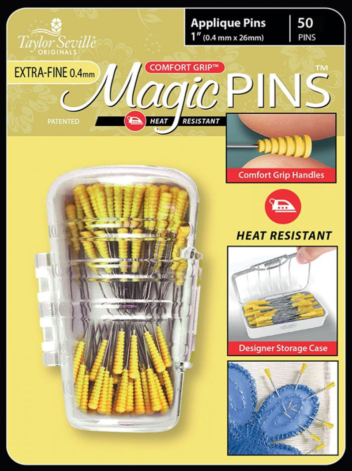 Magic Pins Applique 1 Regular 50pc with Comfort Grip