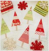 Christmas Pines scrapbuster block & quilt sewing pattern from The Pattern Basket 2