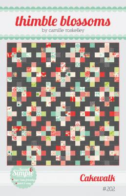 Cakewalk quilt sewing pattern by Camille Roskelley of Thimble Blossoms