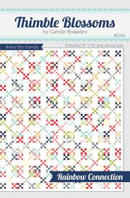 Rainbow Connection quilt sewing pattern by Camille Roskelley of Thimble Blossoms