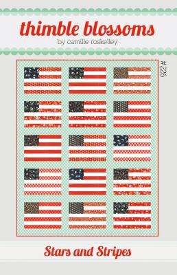 Stars and Stripes quilt sewing pattern by Camille Roskelley of Thimble Blossoms